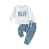 Geagodelia Baby Jungen Kleidung Outfit Babykleidung Set Langarmshirt Sweatshirt + Hose...