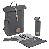 LÄSSIG Baby Wickelrucksack mit Wickelunterlage, Kinderwagenbefestigung, Flaschenwärmer...