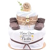 Trend Mama | Windeltorte | Nature Design | Lätzchen, Kuschelsocken |Geschenk Geburt...