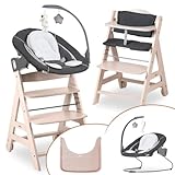 hauck Hochstuhl Beta+ Newborn Set Deluxe - Babyhochstuhl Set ab Geburt mit Neugeborenen...