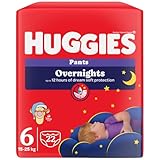 Huggies Overnight Windeln für die Nacht, Größe 6 (15-25 kg), saugfähige Windeln für...