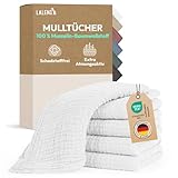 Laleni Spucktücher Baby im 5er Set aus Reiner Baumwolle - schadstofffreie Mulltücher...