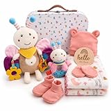Veviur – Baby Geschenkset Windeltorte – Neugeborenen Geschenkbox mit sensorischem...