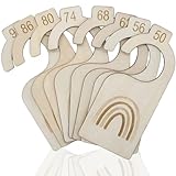 8 Stück Baby Größentrenner aus Holz,Babykleidung Kleiderschrankteiler,Babykleidung...