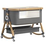 YAZOCO Beistellbett 3 in1 Babybetten Tragbar Babybett mit atmungsaktivem Netz und Laken,...