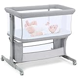 Growaystory Beistellbett Baby Bettseitiger Bassinet für Neugeborene Tragbarer Baby Bett...