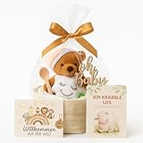 Windeltorte Mädchen & Junge mit Kuscheltier - Boho Windeltasche [Handmade] – Baby...