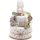 Trend Mama® Windeltorte | Windeltorte | Wald | Neutral | mit Musselintuch, Baby...