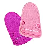 2x Beauty Peeling-Handschuh aus Naturfasern - für Körperpeeling, Hamam, Wellness