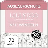 LILLYDOO hautfreundliche Baby Windeln - Größe 1 (2-5 kg), Halbmonatsbox (72 Stück),...