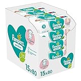 Pampers Sensitive Baby Feuchttücher, 1200 Tücher (15 x 80) Für Empfindliche Babyhaut,...