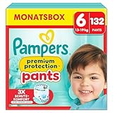 Pampers Premium Protection Pants Größe 6, 132 Windeln, 13kg-19kg, Mit 360° Passform und...