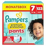 Pampers Premium Protection Pants Größe 7, 123 Windeln, 15kg+, Mit 360° Passform und 2x...