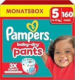 Pampers Baby-Dry Pants Größe 5, 160 Windeln, 11kg-17k