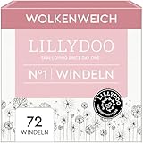 LILLYDOO hautfreundliche Baby Windeln - Größe 1 (2+ kg), Halbmonatsbox (72 Stück),...