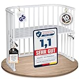 babybay Maxi extra großes Beistellbett aus massivem Buchenholz / Kinderbett Höhe...